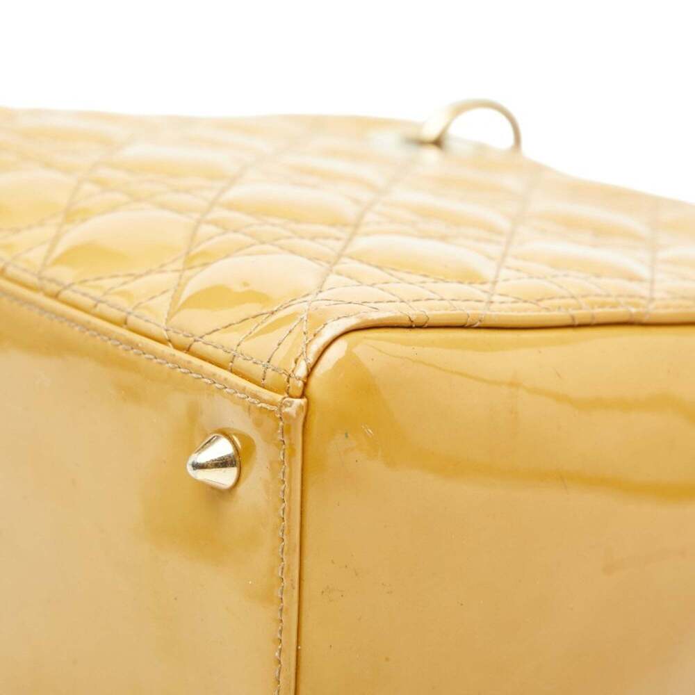 CHRISTIAN DIOR Yellow Leather Shoulder Bag - Picture 6 of 12